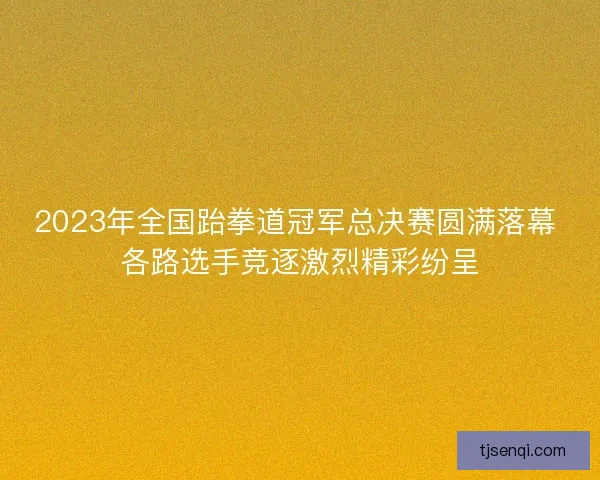 2023年全国跆拳道冠军总决赛圆满落幕 各路选手竞逐激烈精彩纷呈 2023年全国跆拳道冠军总决赛圆满落幕 各路选手竞逐激烈精彩纷呈