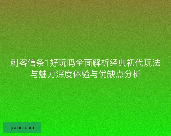 刺客信条1好玩吗全面解析经典初代玩法与魅力深度体验与优缺点分析